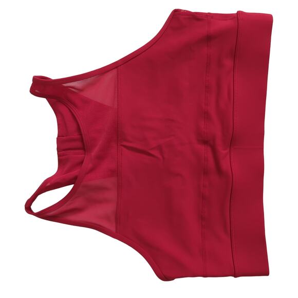 Zyia Active Sports Bra Womens XL High Neck Mesh Gym Longline Red EUC - Picture 4 of 7